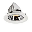 SLV Plafonnier encastré NUMINOS GIMBLE M, chrome, blanche