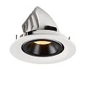 SLV Plafonnier encastré NUMINOS GIMBLE M, noir , blanche