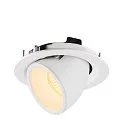 SLV LED Ceiling recessed luminaire NUMINOS® GIMBLE M, 3000K, 55°, white