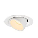 SLV LED Ceiling recessed luminaire NUMINOS® GIMBLE M, 3000K, 55°, white