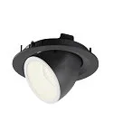 SLV Plafonnier encastré NUMINOS GIMBLE M, noir , blanche