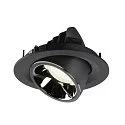 SLV LED Ceiling recessed luminaire NUMINOS® GIMBLE M, 4000K, 20°, black/chrome