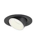 SLV Plafonnier encastré NUMINOS GIMBLE M, noir , blanche