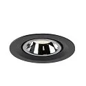 SLV Plafonnier encastré NUMINOS GIMBLE M, chrome, noir 
