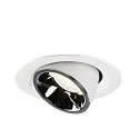SLV Plafonnier encastré NUMINOS GIMBLE M, chrome, blanche