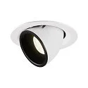 LED Ceiling recessed luminaire NUMINOS® GIMBLE M, 4000K, 40°, white/black