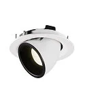 SLV LED Ceiling recessed luminaire NUMINOS® GIMBLE M, 4000K, 55°, white/black