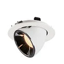 SLV LED Ceiling recessed luminaire NUMINOS® GIMBLE L, 2700K, 55°, white/chrome
