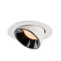 SLV LED Ceiling recessed luminaire NUMINOS® GIMBLE L, 2700K, 55°, white/chrome