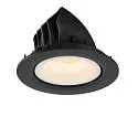 SLV Plafonnier encastré NUMINOS GIMBLE L, noir , blanche
