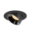 SLV Plafonnier encastré NUMINOS GIMBLE L, chrome, noir 