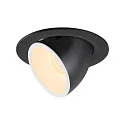LED Ceiling recessed luminaire NUMINOS® GIMBLE L, 3000K, 55°, black/white
