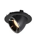 SLV LED Ceiling recessed luminaire NUMINOS® GIMBLE L, 3000K, 55°, black/chrome