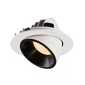SLV Plafonnier encastré NUMINOS GIMBLE L, noir , blanche
