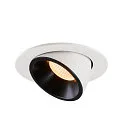 SLV Plafonnier encastré NUMINOS GIMBLE L, noir , blanche