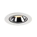 SLV LED Ceiling recessed luminaire NUMINOS® GIMBLE L, 3000K, 40°, white/chrome