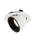 SLV LED Ceiling recessed luminaire NUMINOS® GIMBLE L, 3000K, 55°, white/black