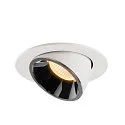 SLV Plafonnier encastré NUMINOS GIMBLE L, chrome, blanche