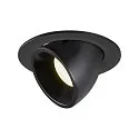 LED Ceiling recessed luminaire NUMINOS® GIMBLE L, 4000K, 20°, black