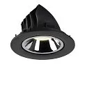 SLV Plafonnier encastré NUMINOS GIMBLE L, chrome, noir 