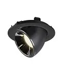 SLV Plafonnier encastré NUMINOS GIMBLE L, chrome, noir 