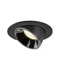 SLV Plafonnier encastré NUMINOS GIMBLE L, chrome, noir 