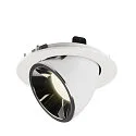 SLV Plafonnier encastré NUMINOS GIMBLE L, chrome, blanche