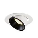 SLV Plafonnier encastré NUMINOS GIMBLE L, noir , blanche