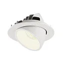 SLV LED Ceiling recessed luminaire NUMINOS® GIMBLE L, 4000K, 55°, white