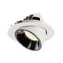 SLV LED Ceiling recessed luminaire NUMINOS® GIMBLE L, 4000K, 55°, white/chrome