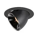 LED Ceiling recessed luminaire NUMINOS® GIMBLE XL, 2700K, 55°, black/chrome