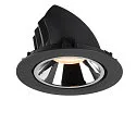 SLV Plafonnier encastré NUMINOS GIMBLE XL, chrome, noir 