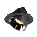 SLV Plafonnier encastré NUMINOS GIMBLE XL, chrome, noir 