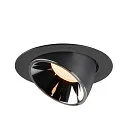 SLV Plafonnier encastré NUMINOS GIMBLE XL, chrome, noir 