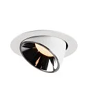 SLV Plafonnier encastré NUMINOS GIMBLE XL, chrome, blanche