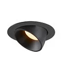 SLV Plafonnier encastré NUMINOS GIMBLE XL, noir 