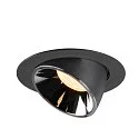 SLV Plafonnier encastré NUMINOS GIMBLE XL, chrome, noir 