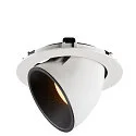 SLV LED Ceiling recessed luminaire NUMINOS® GIMBLE XL, 3000K, 40°, white/black