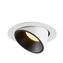 SLV LED Ceiling recessed luminaire NUMINOS® GIMBLE XL, 3000K, 40°, white/black