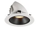 SLV Plafonnier encastré NUMINOS GIMBLE XL, noir , blanche
