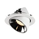 SLV LED Ceiling recessed luminaire NUMINOS® GIMBLE XL, 3000K, 55°, white/chrome