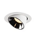 SLV LED Ceiling recessed luminaire NUMINOS® GIMBLE XL, 3000K, 55°, white/chrome