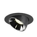 SLV Plafonnier encastré NUMINOS GIMBLE XL, chrome, noir 