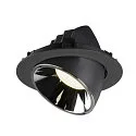 SLV Plafonnier encastré NUMINOS GIMBLE XL, chrome, noir 