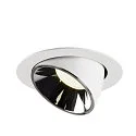 SLV Plafonnier encastré NUMINOS GIMBLE XL, chrome, blanche