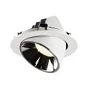 SLV Plafonnier encastré NUMINOS GIMBLE XL, chrome, blanche