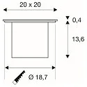SLV Projecteur encastré ROCCI 200 EL angulaire, rigide, accessible, résistant aux chocs IP65 / IP67, acier inoxydable 