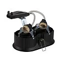 Plafonnier encastré HORN DOUBLE QPAR51 GU10, noir 