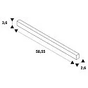 SLV Barre lumineuse BATTEN 60 avec interrupteur, CCT Switch, câblé en continu IP20, blanche