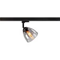 3-phase spot PARA CONE GL GU10, transparent, bamboo